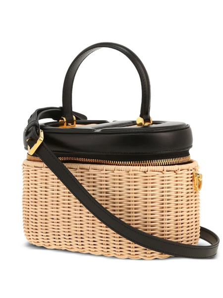  Christian Dior Pre-owned Wicker Cd Vanity Bag - Neutrals 