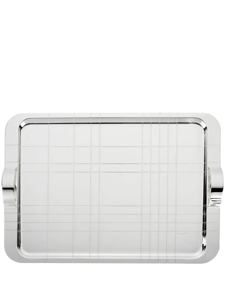  Christofle Graphik Rectangular Tray (45cm X 32cm) - Silver 