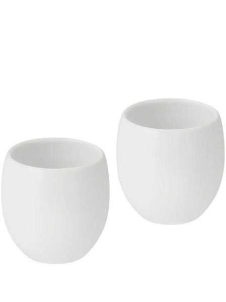  Christofle Mood Coffee Espresso Cups (set Of Two) - White 