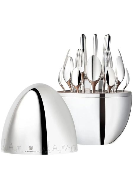  Christofle Mood Skyline Paris 24-piece Flatware Set (six-person Setting) - Silver 