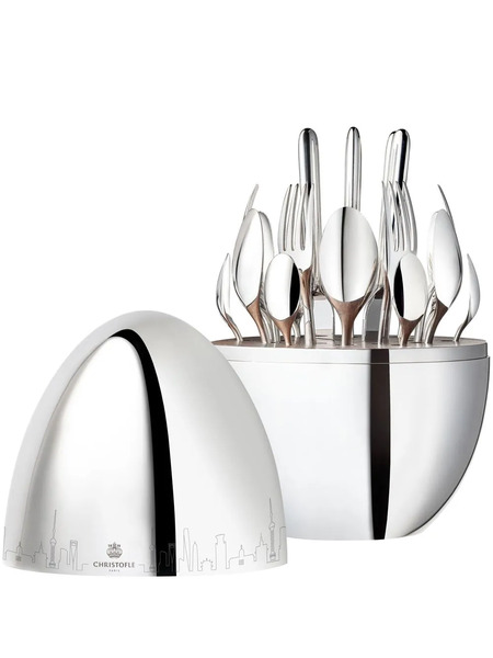  Christofle Mood Skyline Shanghai 24-piece Flatware Set (six-person Setting) - Silver 