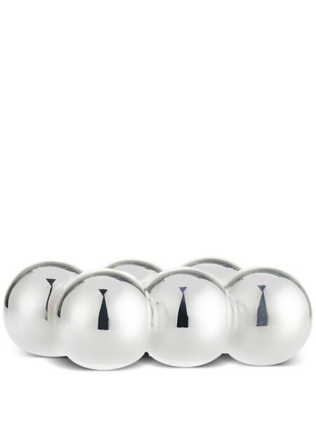  Christofle Perles Card Holders (set Of Two) - Silver 