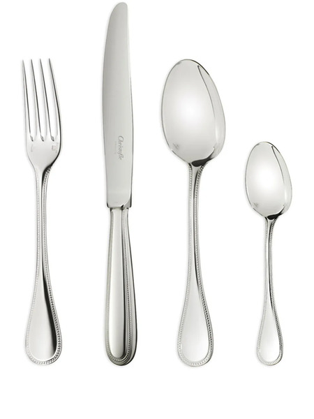  Christofle Perles 24-piece Flatware Set (six-person Setting) - Silver 