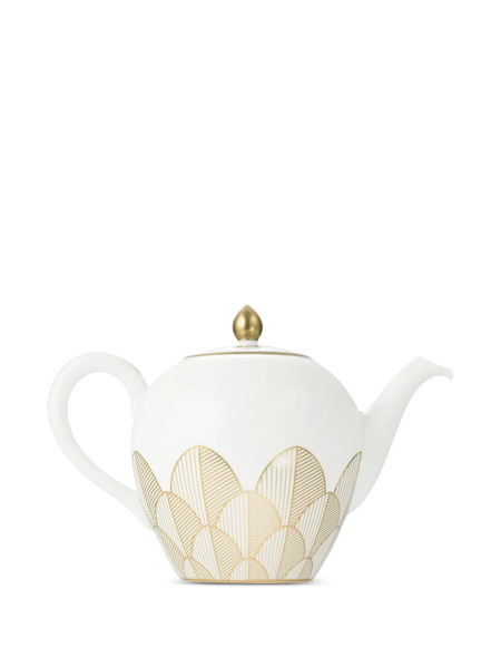  Christofle Round Teapot - White 