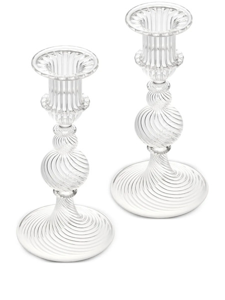  Christofle Small Tourbillon Candlesticks (set Of Two) - White 