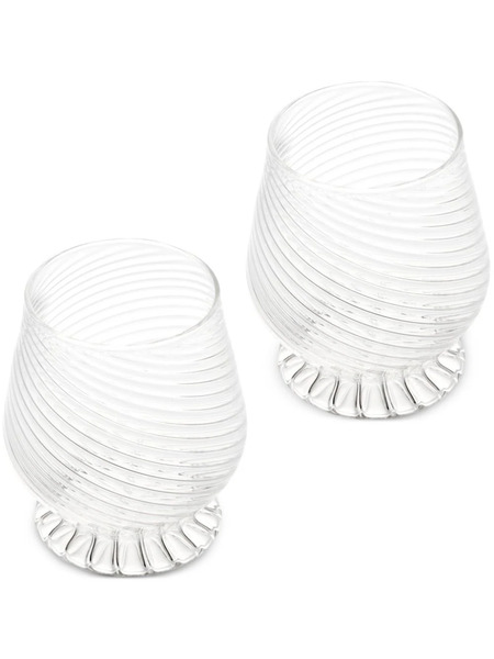  Christofle Tourbillon Water Goblets (set Of Two) - White 