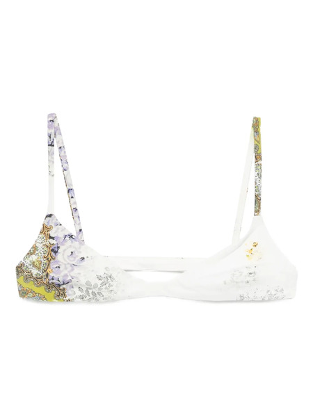  Christopher Esber Absence Printed Bikini Top - White 
