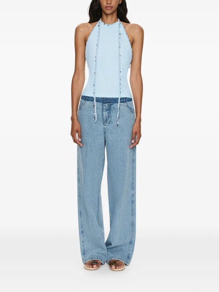  Christopher Esber Beach Quartz Halter Top - Blue 