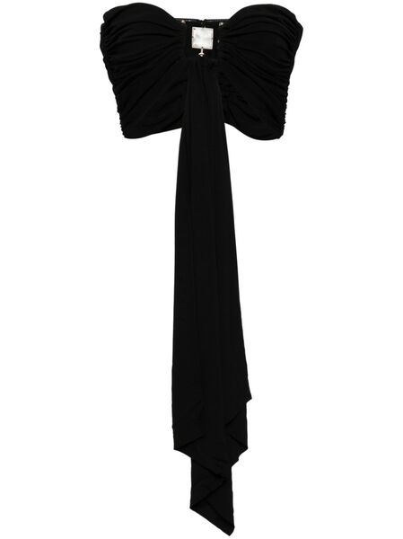  Christopher Esber Bezel Quartz Draped Top - Black 
