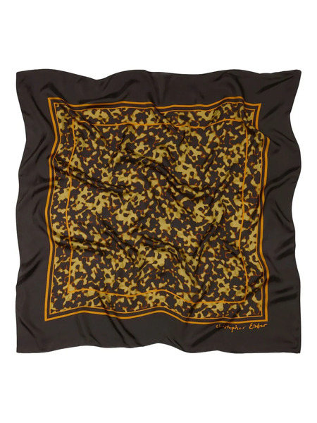  Christopher Esber Bordered Silk Scarf - Brown 