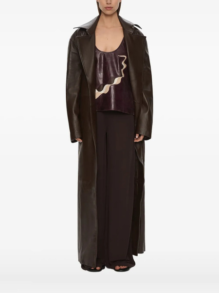  Christopher Esber Calais Leather Coat - Brown 