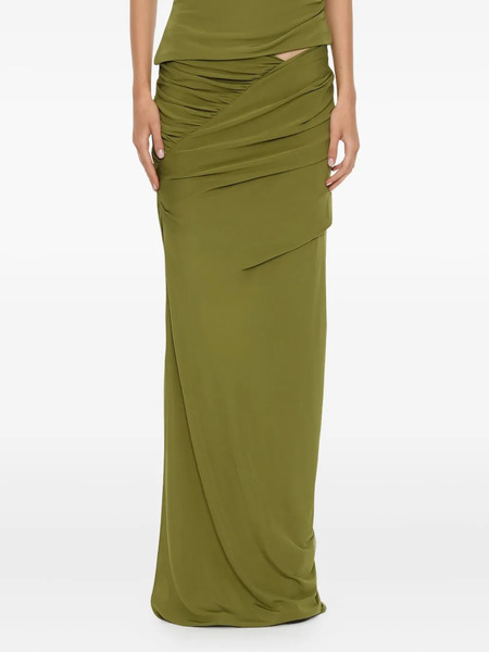  Christopher Esber Christo Draped Jersey Maxi Skirt - Green 