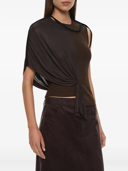  Christopher Esber Collision Draped Top - Brown 