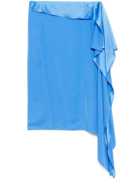  Christopher Esber Crosscut Silk Skirt - Blue 