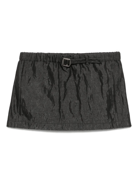  Christopher Esber Crushed Belted Mini Skirt - Black 