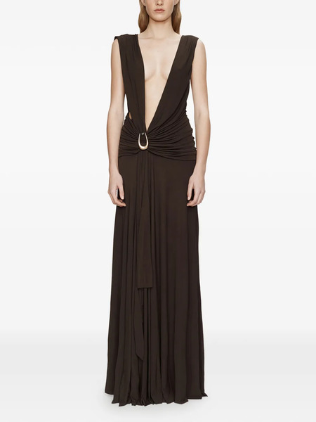  Christopher Esber Draped Maxi Dress - Brown 