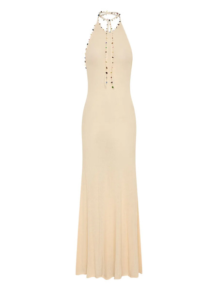  Christopher Esber Halterneck Maxi Dress - Neutrals 