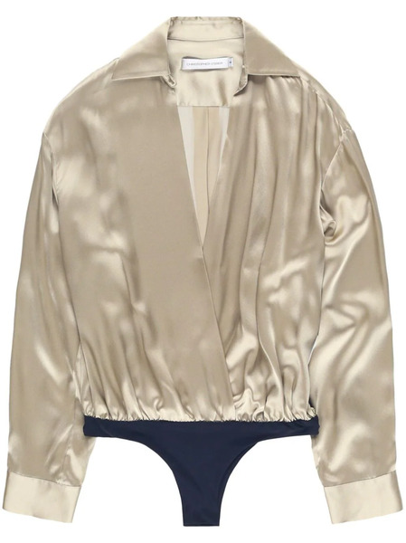  Christopher Esber Long-sleeve Silk Shirt - Neutrals 