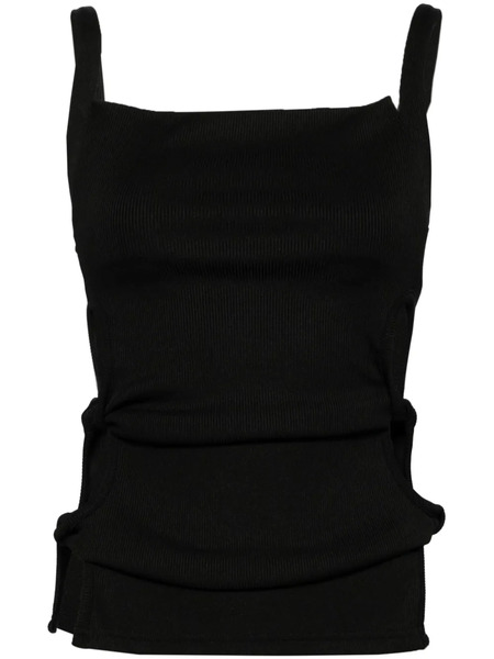  Christopher Esber Open Twist Tank Top - Black 
