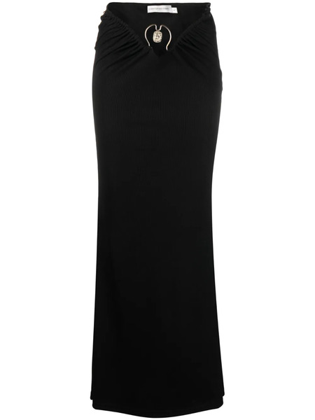  Christopher Esber Orbit Ruched Maxi Skirt - Black 