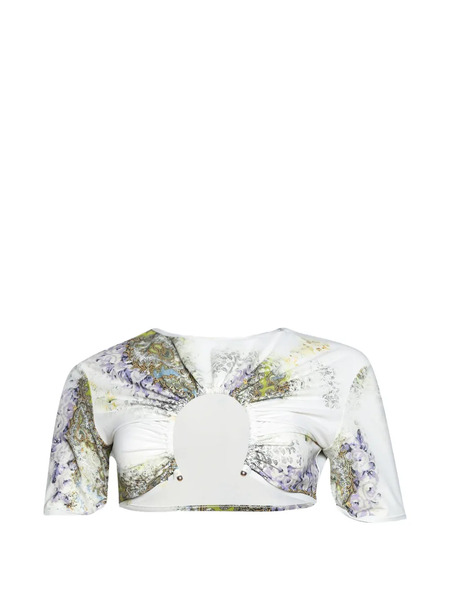  Christopher Esber Print Bikini Top - White 