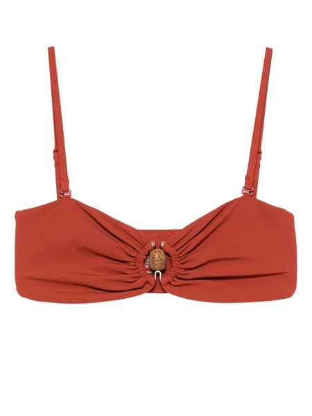  Christopher Esber Ruched Bandeau Bikini Top - Orange 