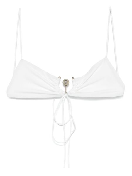  Christopher Esber Ruched Orbit Bikini Top - White 