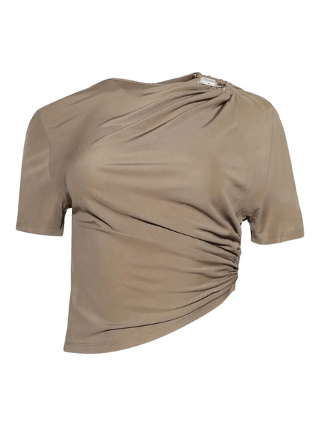  Christopher Esber Ruched Ring-detail Tee - Neutrals 