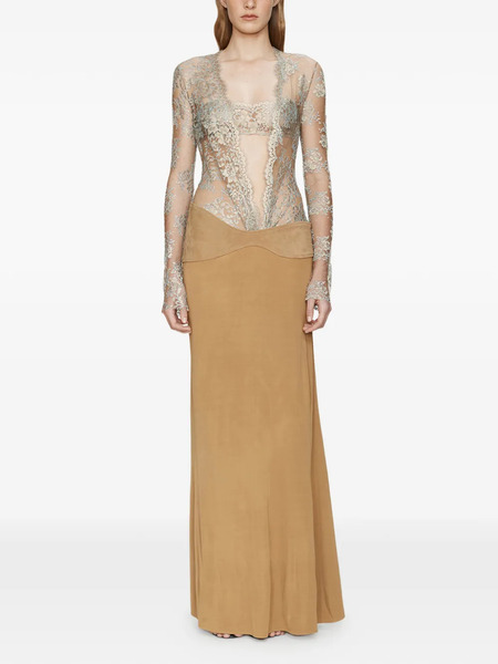  Christopher Esber Sèpienne Lace Belted Gown - Neutrals 