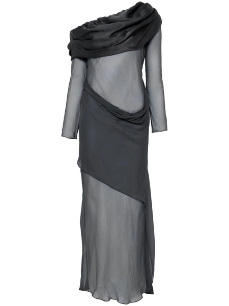 Christopher Esber Sheer Maxi Dress - Grey 