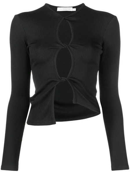  Christopher Esber Twisted-effect Cut-out Top - Black 
