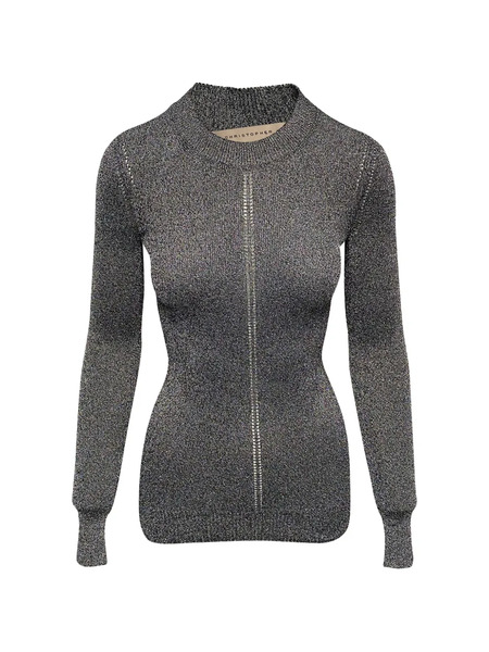  Christopher Kane Round-neck Open-knit Top - Grey 