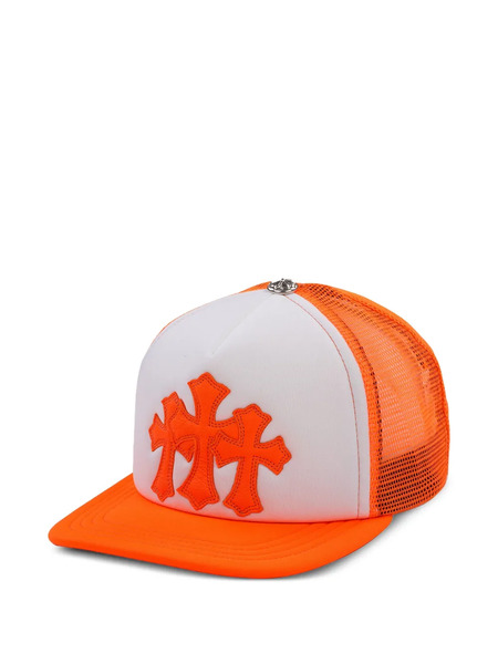 Chrome Hearts Cemetery Cross-patch Trucker Hat - Orange 