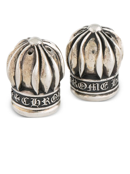  Chrome Hearts Maltese Cross Salt & Pepper Shaker Set - Silver 