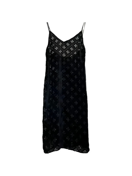  Chrome Hearts Monogram-pattern Mini Dress - Black 