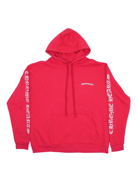  Chrome Hearts Scroll Logo Hoodie - Red 