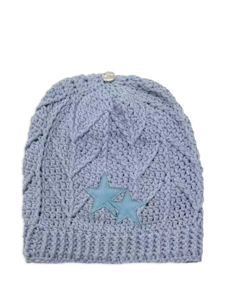  Chrome Hearts Star-patch Beanie - Blue 