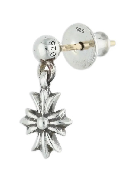  Chrome Hearts Tiny Cross Drop Earring - Silver 