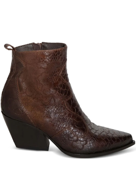  Chuckies 75mm Embossed Heeled Boots - Brown 