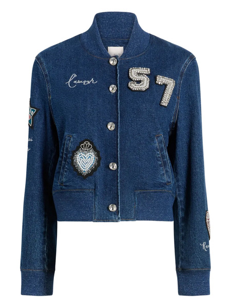  Cinq A Sept Dominique Embellished Denim Jacket - Blue 