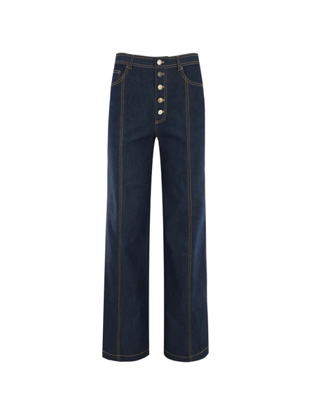  Cinq A Sept Francine Button-front Jeans - Blue 