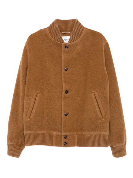 Circolo 1901 Button-fastening Wool Bomber Jacket - Brown 