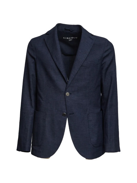  Circolo 1901 Button Front Blazer - Blue 