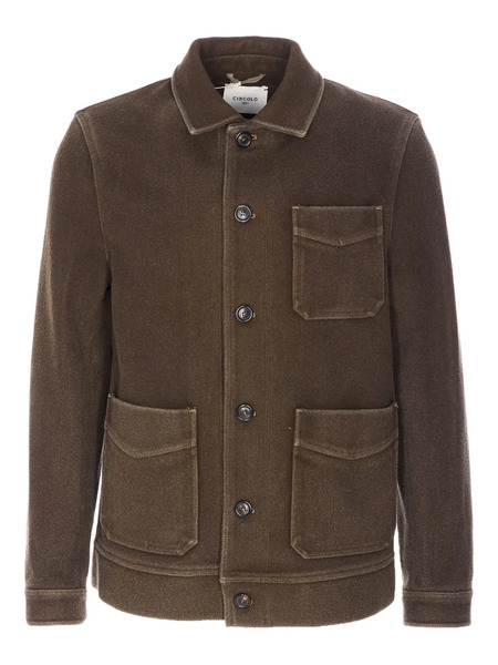  Circolo 1901 Button Pocket Overshirt - Green 