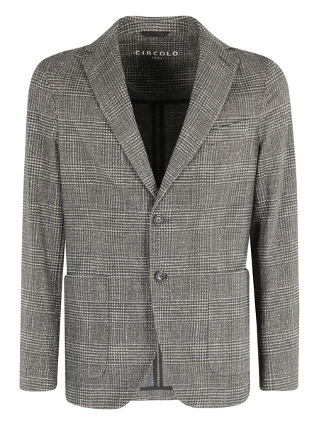  Circolo 1901 Check Pattern Jacket - Grey 