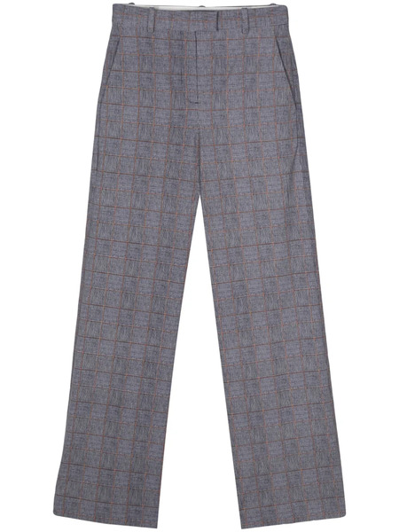  Circolo 1901 Check-pattern Straight-leg Trousers - Blue 