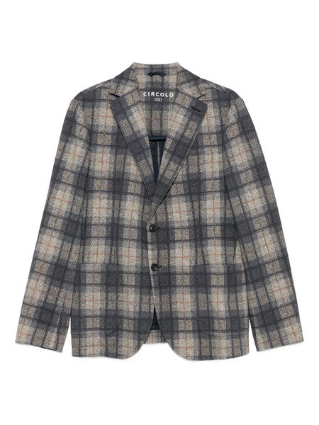  Circolo 1901 Checked Button Blazer - Blue 