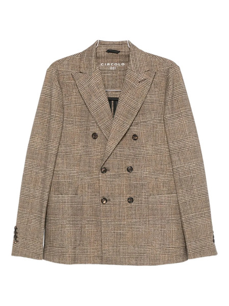  Circolo 1901 Double-breasted Blazer - Brown 