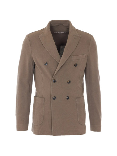  Circolo 1901 Double-breasted Button Jacket - Brown 