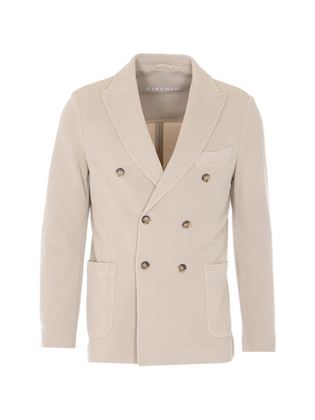  Circolo 1901 Double-breasted Button Jacket - Neutrals 